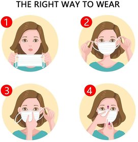 RXSHOPY 4-Ply Multicolor Disposable High Filtration Capacity Anti Pollution Surgical Face Masks Pack of 20