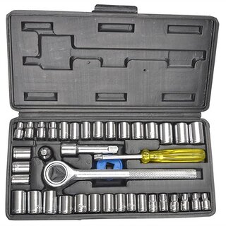 Aiwa Socket Wrench Set of 40  for Automotive Maintenance Mutlicolour