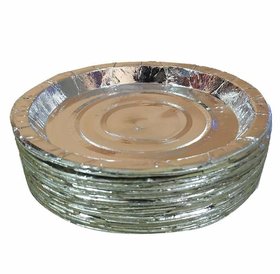 Ukal Paper Plate - Pack Of 100 Pieces, Silver