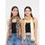 Get Wrapped Tie-Dye & a Printed Scarves Combo for Women - Combo Pack of 2