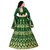 Deep Fashion Women's Embroidered Silk Semi stitched Lehenga Choli with Dupatta(Free size)-(green)