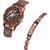 Men Brown Avenger And King Bracelet Combo Watch