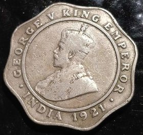 four anna 1921 unc condition