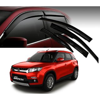 Auto Lite door visor set for  Maruti  Brezza non breakable injection molding Genuine ABS plastic