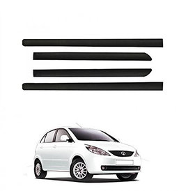 Side door Beading For Indica Vista in Matt Black Color with Genuine Finish set of 4