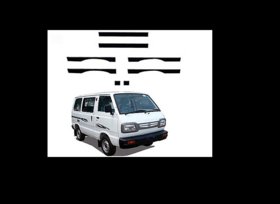 Side Door Beading set For Maruti OMNI Matt Black in Plastic Material