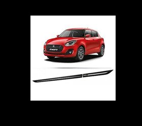 Side door Beading For Swift from 2018 to present model, Matt Black with chrome lining with Genuine Finish set of 4