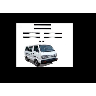 Side Door Beading set For Maruti OMNI Matt Black in Plastic Material