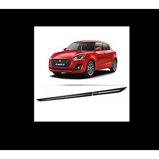 Side door Beading For Swift from 2018 to present model, Matt Black with chrome lining with Genuine Finish set of 4