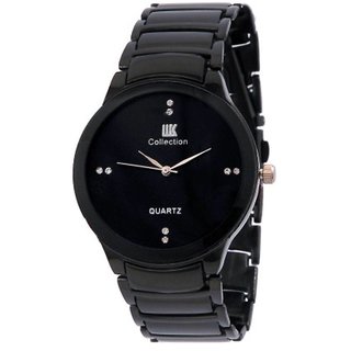 IIK Men Black Metal Casual Watches by Eglob