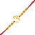 Vighnaharta Adhyatmik Om CZ Gold and Rhodium Plated Alloy Rakhi for Lovely Brother - [VFJ1050RKG]