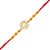 Vighnaharta Divine Om CZ Gold and Rhodium Plated Alloy Rakhi for Lovely Brothers - [VFJ1085RKG]
