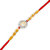Vighnaharta CZ Gold and Rhodium Plated Alloy Rakhi for Lovely Brother - [VFJ10008RKG]