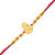 Vighnaharta Shri Bhalchandra Gold and Rhodium Plated Alloy Rakhi for Lovely Brother - [VFJ1035RKG]