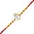 Vighnaharta Yagnakaya CZ Rhodium Plated Alloy Rakhi for Lovely Brother - [VFJ1068RKG]