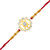 Vighnaharta Framing Amen Tortoise CZ Rhodium Plated Alloy Rakhi for Lovely Brother - [VFJ1062RKG]