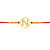 Vighnaharta Initial 'N' Alphabet Rakhi CZ Gold Plated Alloy Rakhi  [VFJ1102RKG]