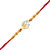 Vighnaharta Om Sai CZ Gold and Rhodium Plated Alloy Rakhi for Lovely Brother - [VFJ1048RKG]
