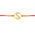 Vighnaharta Initial 'S' Alphabet Rakhi CZ Gold Plated Alloy Rakhi  [VFJ1105RKG]