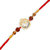 Vighnaharta Om Namaha Shivay  Gold and Rhodium Plated CZ Rakhi - [VFJ1005RKG]