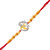 Vighnaharta Om Ganesh CZ Gold and Rhodium Plated Alloy Rakhi for Lovely Brother - [VFJ1025RKG]