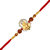 Vighnaharta Shirdi ke Sai Baba CZ Gold and Rhodium Plated Alloy Rakhi for Lovely Brother - [VFJ1045RKG]