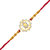 Vighnaharta Framing Swastik Tortoise CZ Rhodium Plated Alloy Rakhi for Lovely Brother - [VFJ1060RKG]