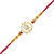 Vighnaharta Framing Tortoise CZ Rhodium Plated Alloy Rakhi for Lovely Brother - [VFJ1063RKG]