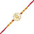 Vighnaharta Framing OM Tortoise CZ Rhodium Plated Alloy Rakhi for Lovely Brother - [VFJ1065RKG]