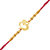 Vighnaharta Spiral Om Gold and Rhodium Plated Alloy Rakhi for Lovely Brother - [VFJ1041RKG]