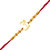 Vighnaharta Fashion Om CZ Gold and Rhodium Plated Alloy Rakhi for Lovely Brother - [VFJ1029RKG]