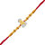 Vighnaharta Lord Sai Baba Gold and Rhodium Plated Alloy Rakhi for Lovely Brother - [VFJ1043RKG]
