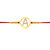 Vighnaharta Initial 'A' Alphabet Rakhi CZ Gold Plated Alloy Rakhi  [VFJ1096RKG]