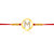 Vighnaharta Initial 'M' Alphabet Rakhi CZ Gold Plated Alloy Rakhi  [VFJ1101RKG]