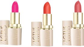 Lotus up Makeup Pure Matte Lip Color Mix Shades (pack of 3 different shades)
