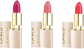 Lotus up Makeup Pure Matte Lip Color Mix Shades (pack of 3 different shades)
