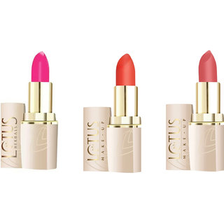 Lotus up Makeup Pure Matte Lip Color Mix Shades (pack of 3 different shades)