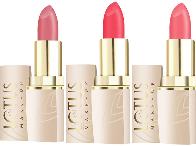 Buy Lotus Herbals Makeup Pure Matte Lip Color (pack of 3 different ...