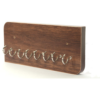 Wooden key holder with one line eight hook