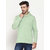 PAUSE Green Solid Hooded Regular Fit Full Sleeve Men's T-Shirt