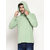 PAUSE Green Solid Hooded Regular Fit Full Sleeve Men's T-Shirt