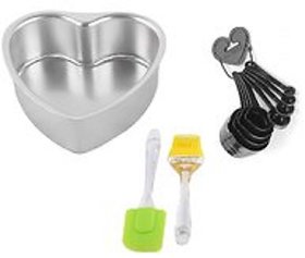Combo of Cake Mould, Measuring Cup Set  Silicon Spatula Set