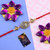 Bhaiya Rakhi Deginer Pendant With Designer Look Rakhi Combo For Bhaiya With Roli Chawal And Greeting Card