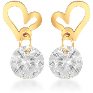 Vighnaharta Valentine Gift CZ Gold Plated alloy Drop Earring for Women and Girls