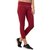 Threadstone Women's Maroon Cotton Lycra Regular Fit Sportswear