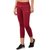 Threadstone Women's Maroon Cotton Lycra Regular Fit Sportswear