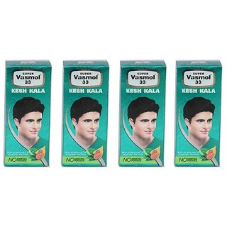 Super Vasmol 33 Kesh Kala Oil Based Hair Colour 100 ml - Pack Of 4