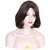 Women Hair Wig 16 Inch long Medium Brown Natural Color Feel Real Hairline Center Part With Double Skin Base Premium