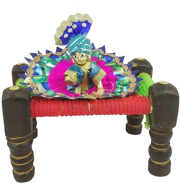 Buy Utkarsh Combo Of Multicolor Fancy Designer Wooden Small Charpai ...
