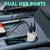 Portronics Car Power 2D POR-1269 2.4A Car Charger with Dual USB Output (White)